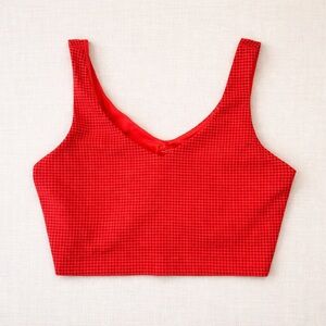 ✨ Offline by Aerie Red Plaid Low Support Active Bra Size XL